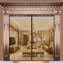 Door Curtain Living Room Gate Self-Suction Mosquito-Proof Curtain Thickening Magic Sticker New Countryside Outdoor with self-adhesive security door Magnetic