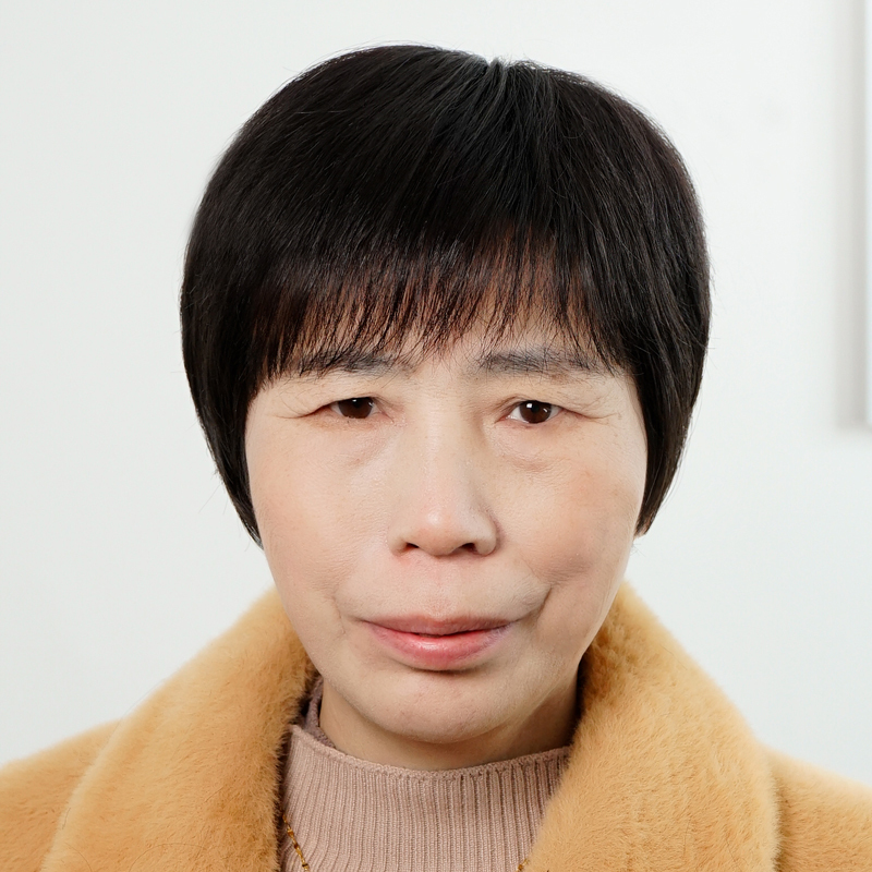 Elderly Women's Full Wig, Grandma Style, Black Short Hair, Natural Real Hair, Full Real Human Hair, Thin Wig