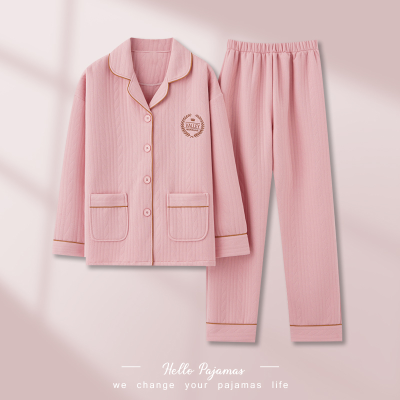 Fenteng Ke'An 2026 Women's Pajamas for Autumn and Winter, Thickened Pure Cotton Long-Sleeve Air Cotton Layered Spring and Autumn Style Loungewear Fenteng Ke'An 2026 Women's Pajamas for Autumn and Winter, Thickened Pure Cotton Long-Sleeve Air Cotton Layered Spring and Autumn Style Loungewear