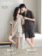 Pure Cotton Gauze Couple's Pajamas, Summer Pure Cotton Short-Sleeved Cardigan, Simple Style, Thin Home Wear Set for One Man and One Woman