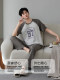 Summer New Pajamas for Men, Modal Cotton Short-Sleeved Trousers, Casual Loose-Fitting Cool Youth Home Wear Set