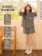 Summer Pure Cotton Pajamas for Women, Three-Piece Set, Short-Sleeved Shorts, Cartoon Casual Style, with Chest Pad, All-In-One Home Wear Set