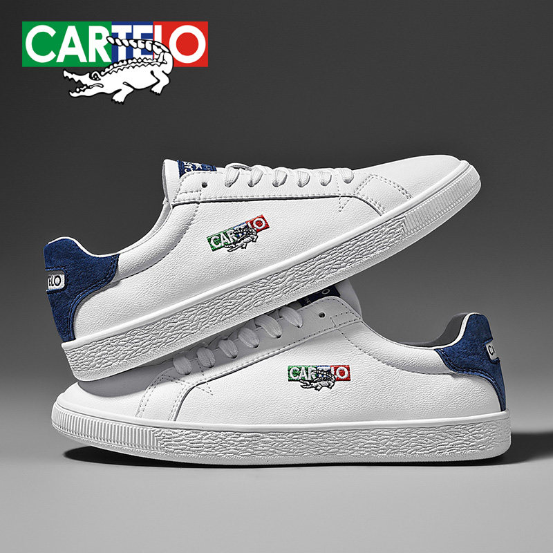 Crocodile summer white shoes men's breathable new low-top all-match casual shoes lightweight deodorant sneakers thin sneakers