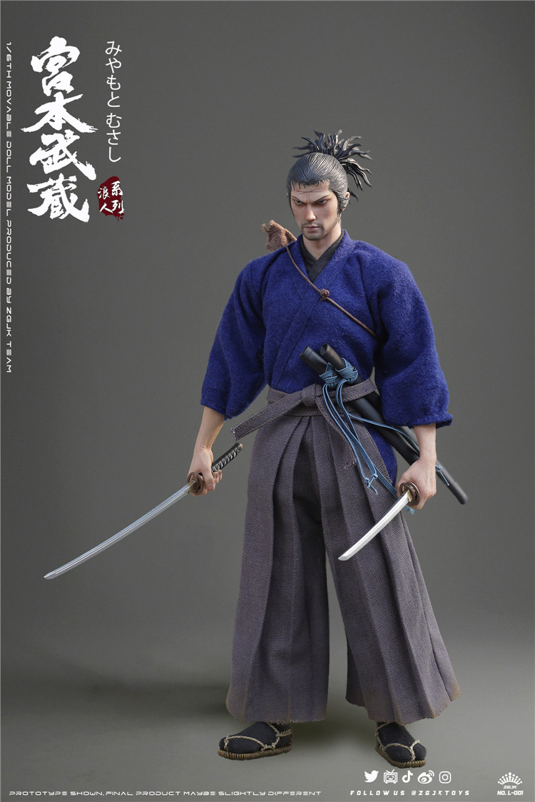 1/6 ZGJKTOYS L-001 Samurai Miyamoto Musashi Action Figure