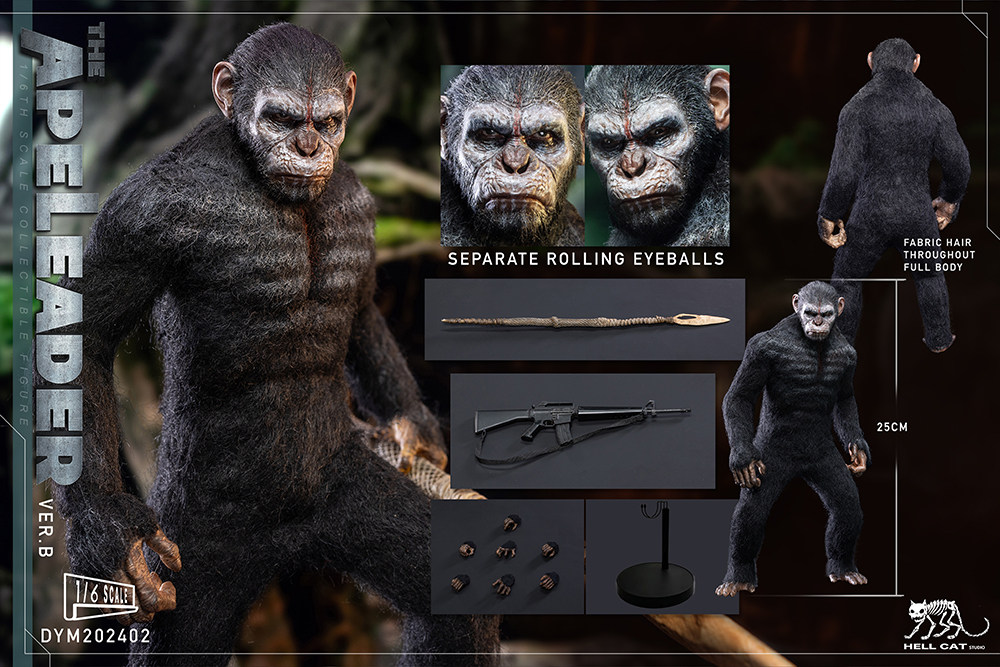 NEW Hell Cat 1/6 Planet of the Apes Caesar Apeleader Ver.B Action
