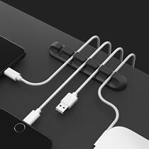Headphone charging cable clamp cable holder wire and network cable silicone organizer data cable car cable manager customization