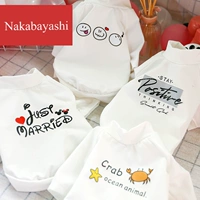 Собачья одежда Педанди плюшевая весна и летняя персонализированная черно -белая т -маначная одежда для кошек