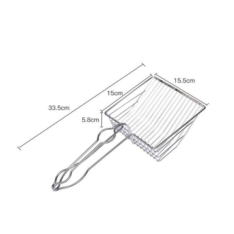 Large alloy hollow stainless steel cat litter shovel cat feces metal shovel cat litter cleaning tool