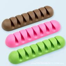 Desktop USB self-adhesive cable fixer cable clip wire clip data cable buckle cable card cable winder hub cable manager