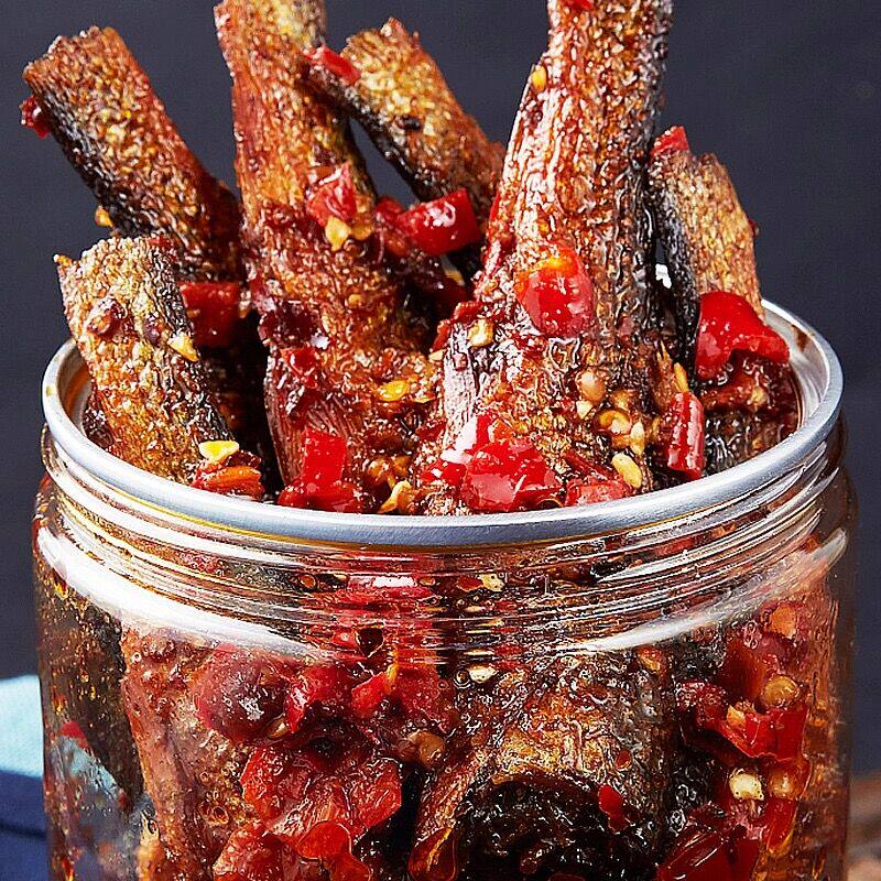 Hunan special production sub-fish hand ripping fish dry chopped pretzels to select sub-fish farmhouse homemade ready-to-eat meals with spicy chai firefish-Taobao