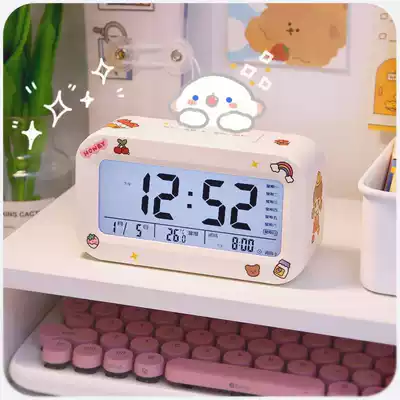 Alarm clock get up artifact schedule Bell Net red super fire black technology minimalist high school alarm girl wake up artifact