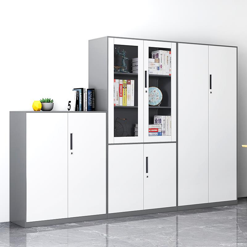 Off-white file cabinet metal cabinet office cabinet with lock financial certificate cabinet password lock file cabinet data cabinet low cabinet