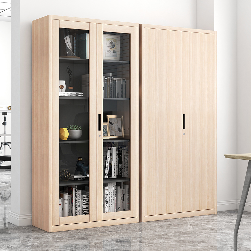 Thick wood iron cabinet file cabinet office steel materials cabinet archives dwarf cabinet household with lock wood