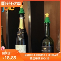 joie Christmas wine vacuum sparkling wine stopper Universal Creative Fresh-keeping seal cute silicone champagne bottle cap
