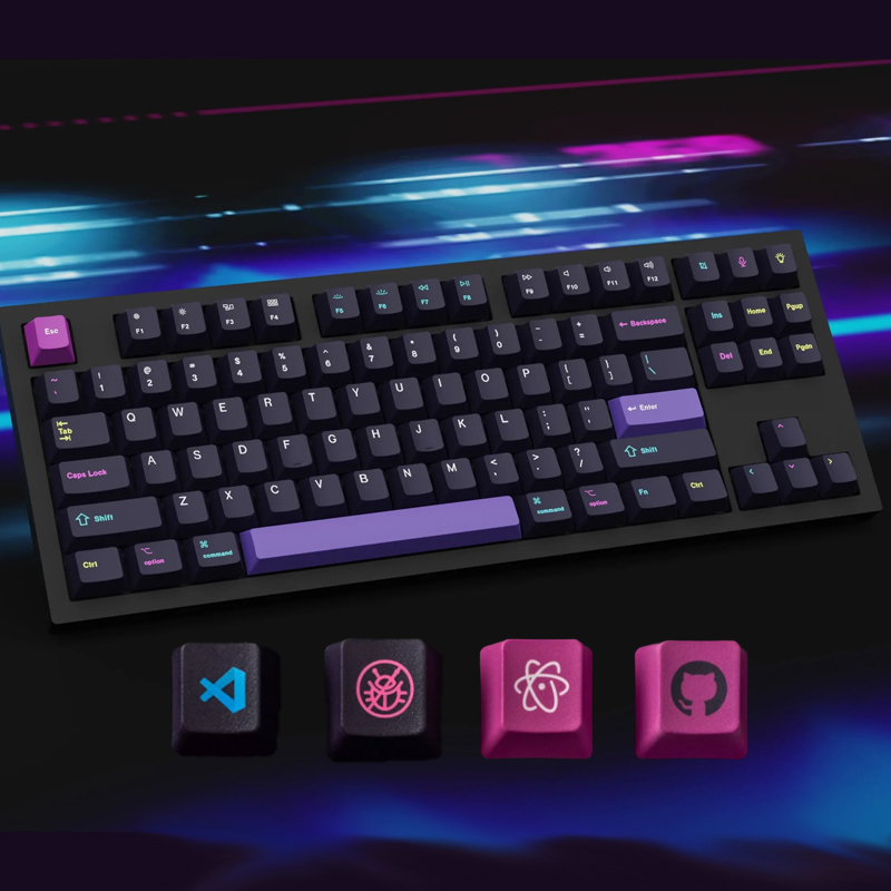 Keychron Original Cherry Profile Side-Printed Pbt Dye-Sublimation Osa/Oem/Xda Low-Profile Keycaps Two-Color Combination