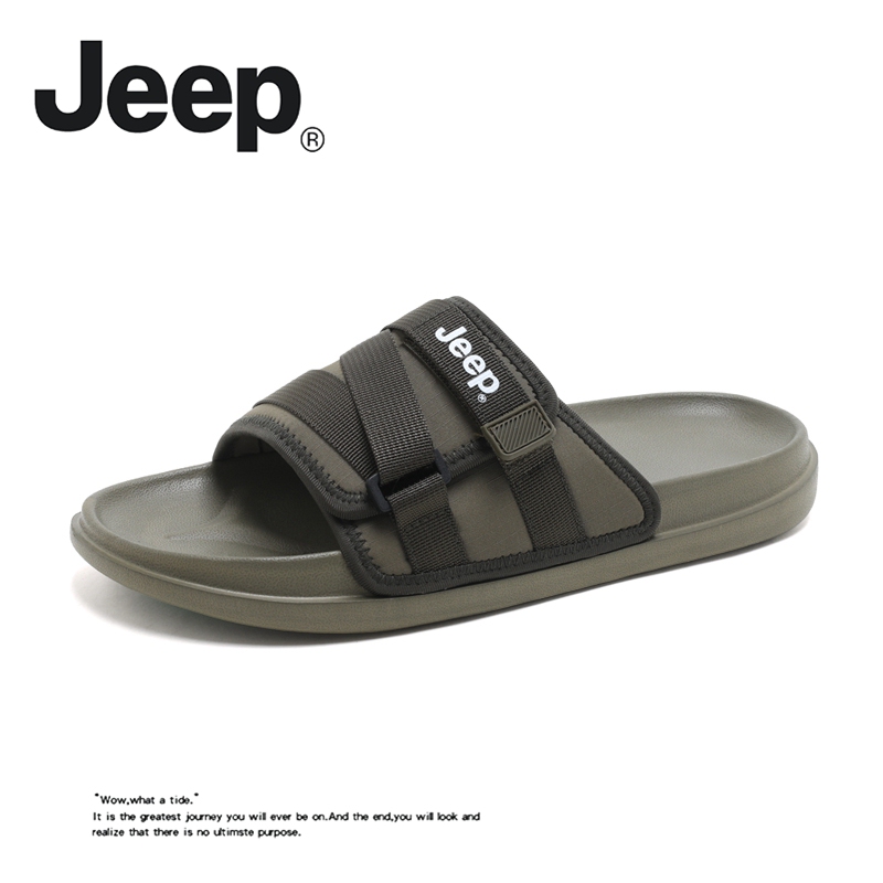 Jeep/Jeep Slippers for Men, Lightweight Summer Outdoor Sports Sandals, Non-Slip Outdoor Casual Flip-Flops