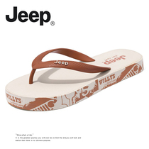 JEEP Gip Herringbone Drag Male Summer New Outwear Dins Trend Non-slip Casual Clip Feet Thick Bottom Comfort Slippers
