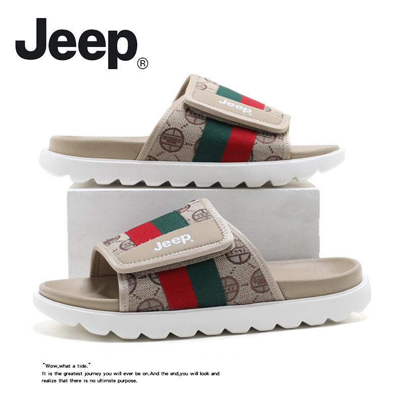 Jeep/Jeep Men's Slippers for Summer Outdoor Wear, Thick-Soled, Trendy, Non-Slip Indoor Sandals, Casual Men's Sandals Jeep/Jeep Men's Slippers for Summer Outdoor Wear, Thick-Soled, Trendy, Non-Slip Indoor Sandals, Casual Men's Sandals
