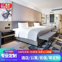 Chain Simple Hotel Furnished Label Furnished Apartment Room Dedicated Queen Bed Soft Package Closet