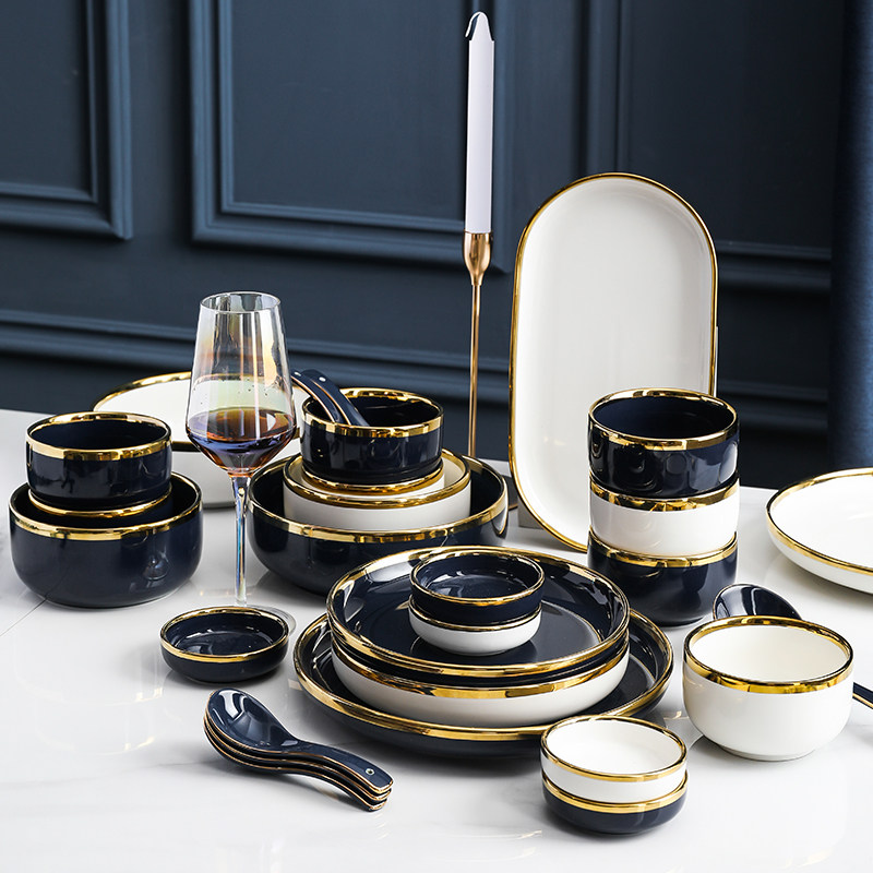 Light Extravagant Cutlery Phnom Penh Dish Deep Pan Dish Ceramic Home Steak Dish 8 Inch Shallow Dish Soup Bowl Rice Fish Pan-Taobao