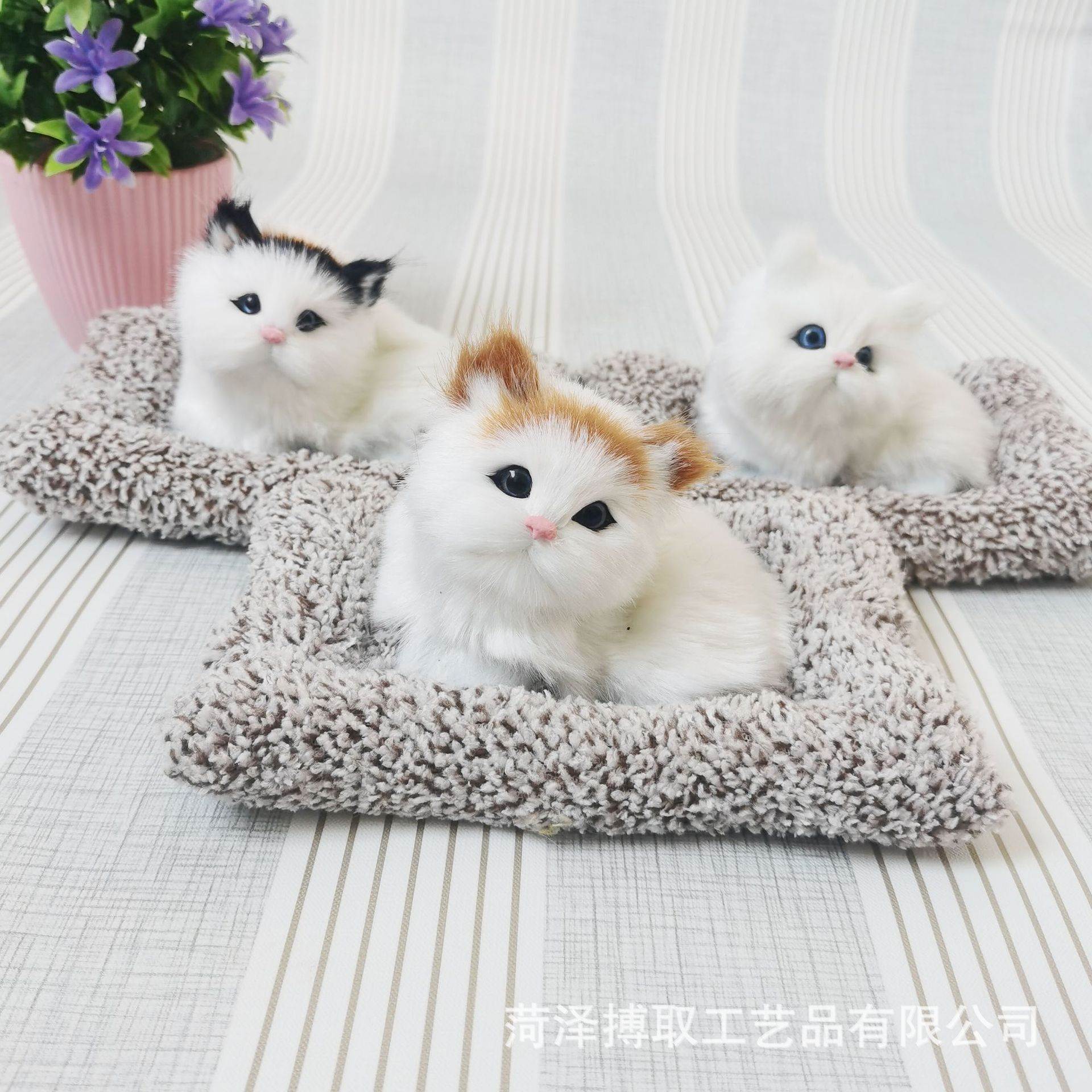 Simulation of cat cloth mat with cat swing birthday gift toy crafts simulation animal will call cat swing