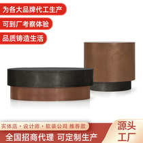 Italian Baxter custom Nordic small tea table rounded composition postmodern minimalist living-room tea table cylindrical edge a few