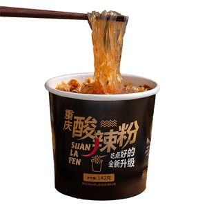 【嗨皮鸭】酸辣粉桶装132g*3桶