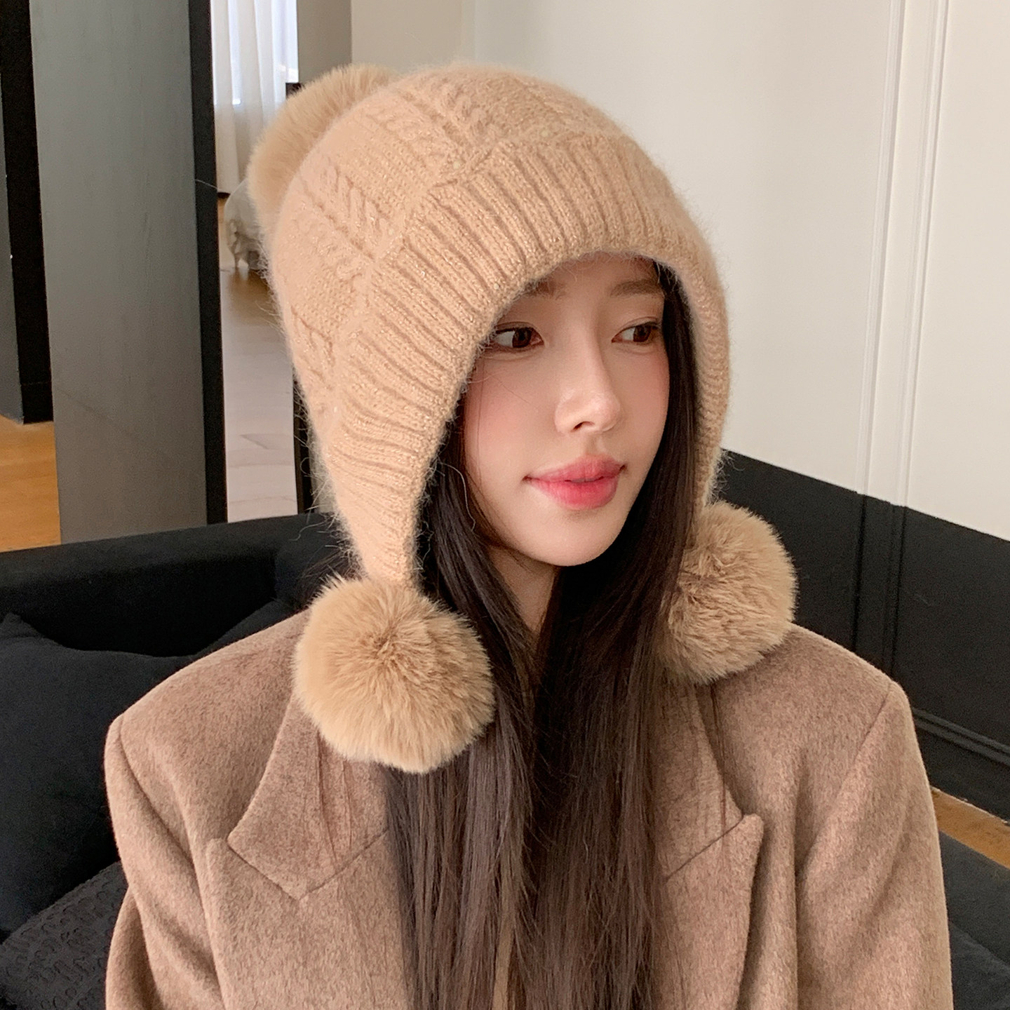 复古少女心机单品：博雅皇后针织毛绒线护耳保暖帽_帽子_淘宝服装网