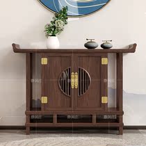 New Chinese Xuan Guan Cabinet Solid Wood Partition Xuanguan Table decoration Living room Bar Several leaning against wall desk Zen ideate end view table for table