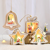 Christmas decorations with lights glowing wood glowing pendant Christmas gift pendant pendant pendulum pendulum