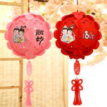 Tanabata decoration Valentines Day lantern decoration Jewelry store Shopping mall Supermarket shop lantern hanging scene Ceiling pendant