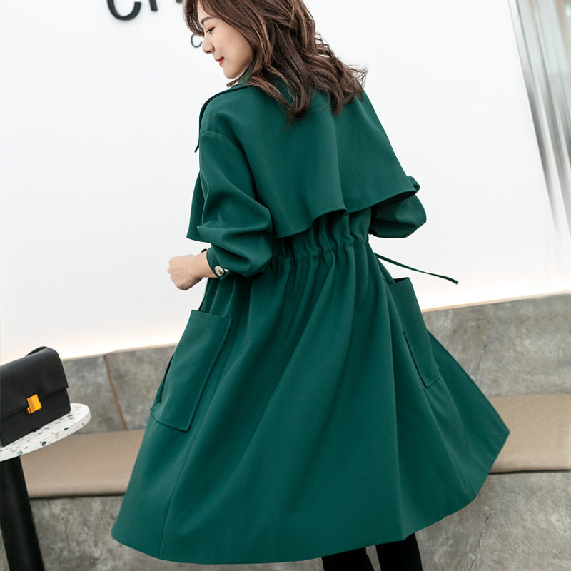 Windcoat Coak 2020 Fall New Han edition relaxed British wind popular middle and long version small spring and autumn coat