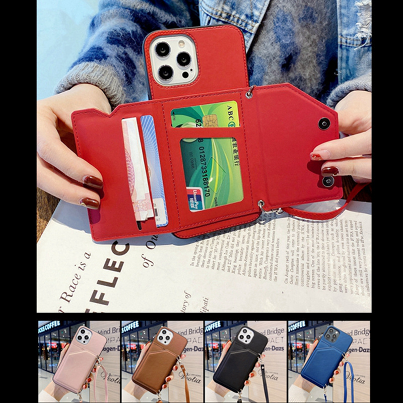 Wallet Apple 17 Pro Phone Case 15 Card Holder Integrated iPhone 12 Pro Coin Purse Suitable for 14 Pro Max Card Holder with Lanyard 16E Crossbody Plus Card Holder Ip13 Shoulder Strap Mini Case 11