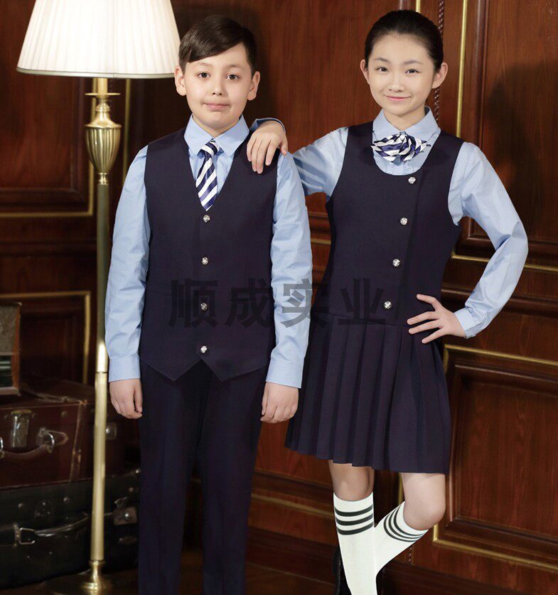 Shuncheng is a Shenyang Heping No. 1 School custom-made primary school students suits for boys and girls spring and autumn school uniforms