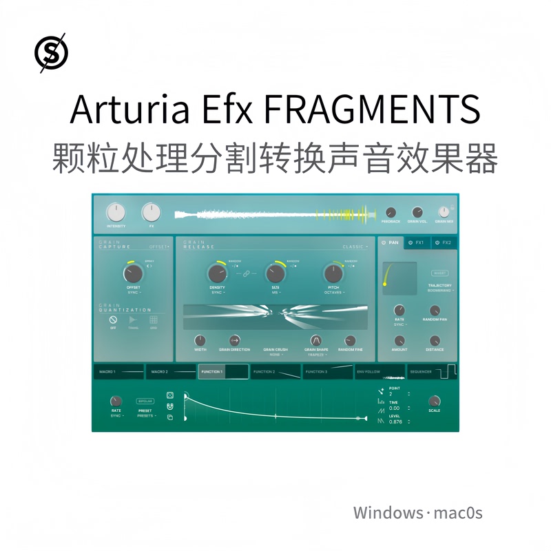 Arturia Efx Fragments Creative Granular Splitting Sound Conversion Plugin Stereo Pc/Mac