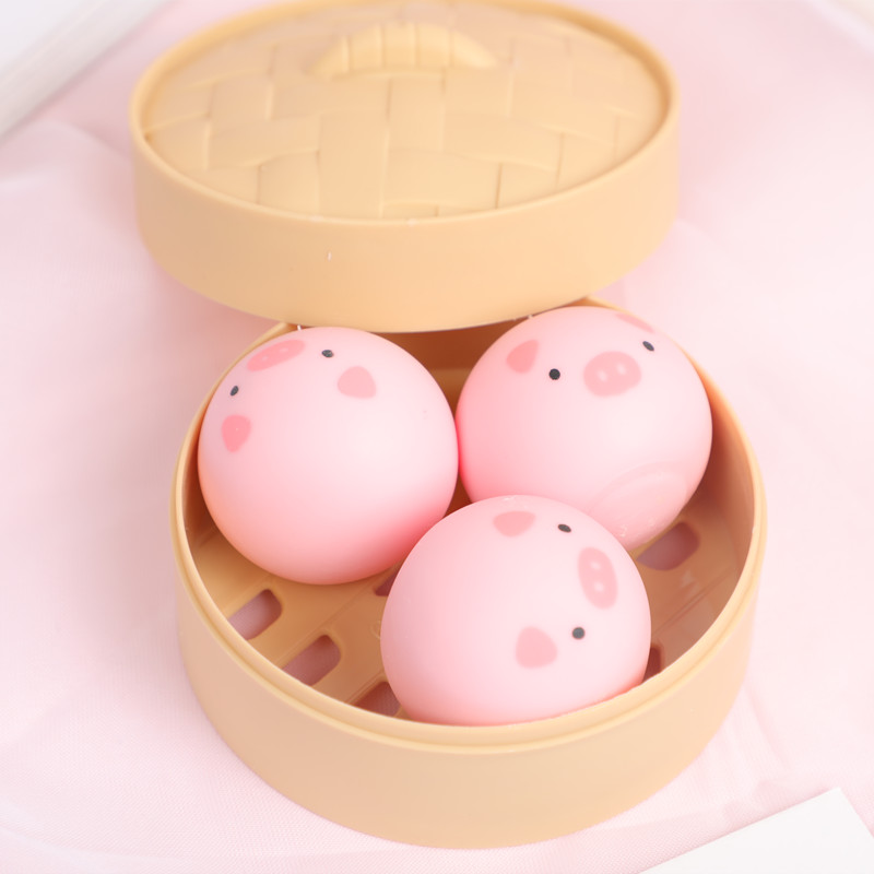 Simulation bun toy soft pinch music decompression whole person small steamer big decompression vibrato net red artifact birthday gift