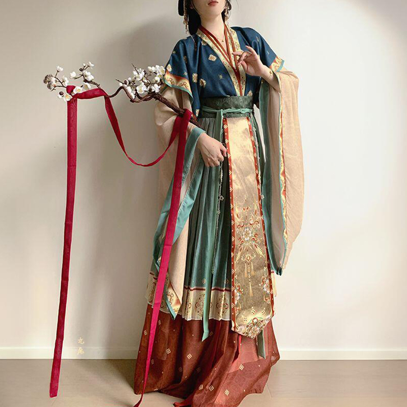 Wei and Jin Dynasty Style Fairy Costume, Restored Hanfu for Women, Improved Traditional Clothing Set with Han Elements, New Year's Greeting Outfit