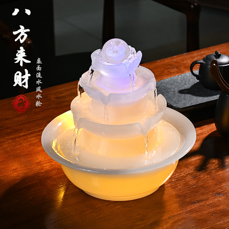 Feng Shui Water Fountain with Circulating Water from All Directions, Office Living Room Desktop Decoration for Attracting Wealth, Feng Shui Water Ball Decoration Feng Shui Water Fountain with Circulating Water from All Directions, Office Living Room Desktop Decoration for Attracting Wealth, Feng Shui Water Ball Decoration