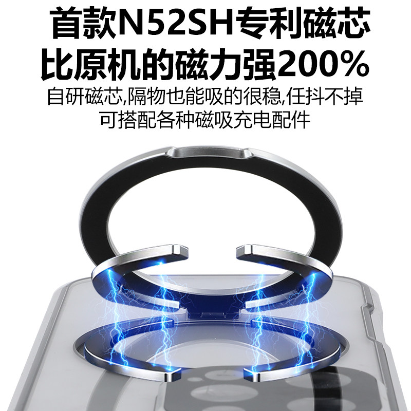 17 with Stand Apple 16 Pro Max Full Coverage No Screen Protector Phone Case iPhone 15 Plus Magnetic Wireless Charging 14 Anti-Peeping 13 Anti-Drop Lens Protection Case for Men and Women New Model