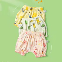 Qingkura Balabala baby girl baby girl shorts Xia Yangqi pure cotton pp pants flower bud pants sweet and cute and cute