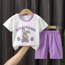 Qingkura Bala Bala Girls Summer Suit Baby Pure Cotton Short Sleeve Shorts Baby Thin foreign air trendy summer dress