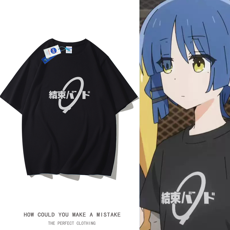 Summer Lonely Rock End Band Gotou Ichiri Short-Sleeved T-Shirt, Same Style, Two-Dimensional, Pure Cotton, Trendy Brand Half-Sleeve ins