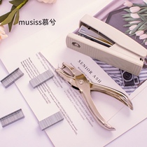 Tanabata large labor-saving stapler Hand-held flower packaging stapler Stapler Office student punch