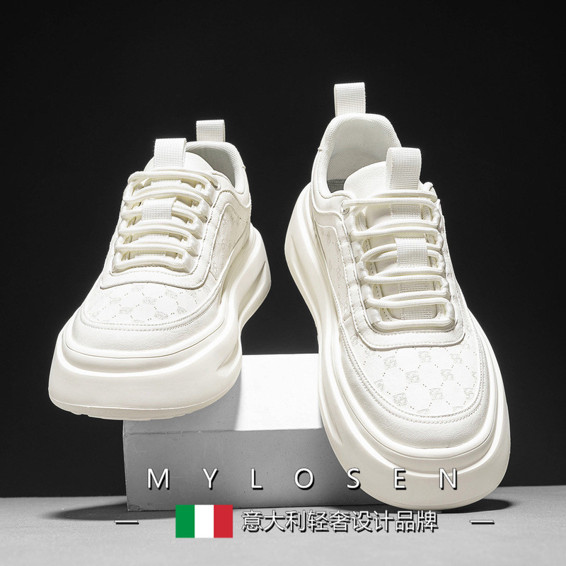 Mai Luosen Shoes Men's Summer Breathable Casual Sneakers Men's High-End Versatile Trendy Shoes Soft-Soled White Shoes Men