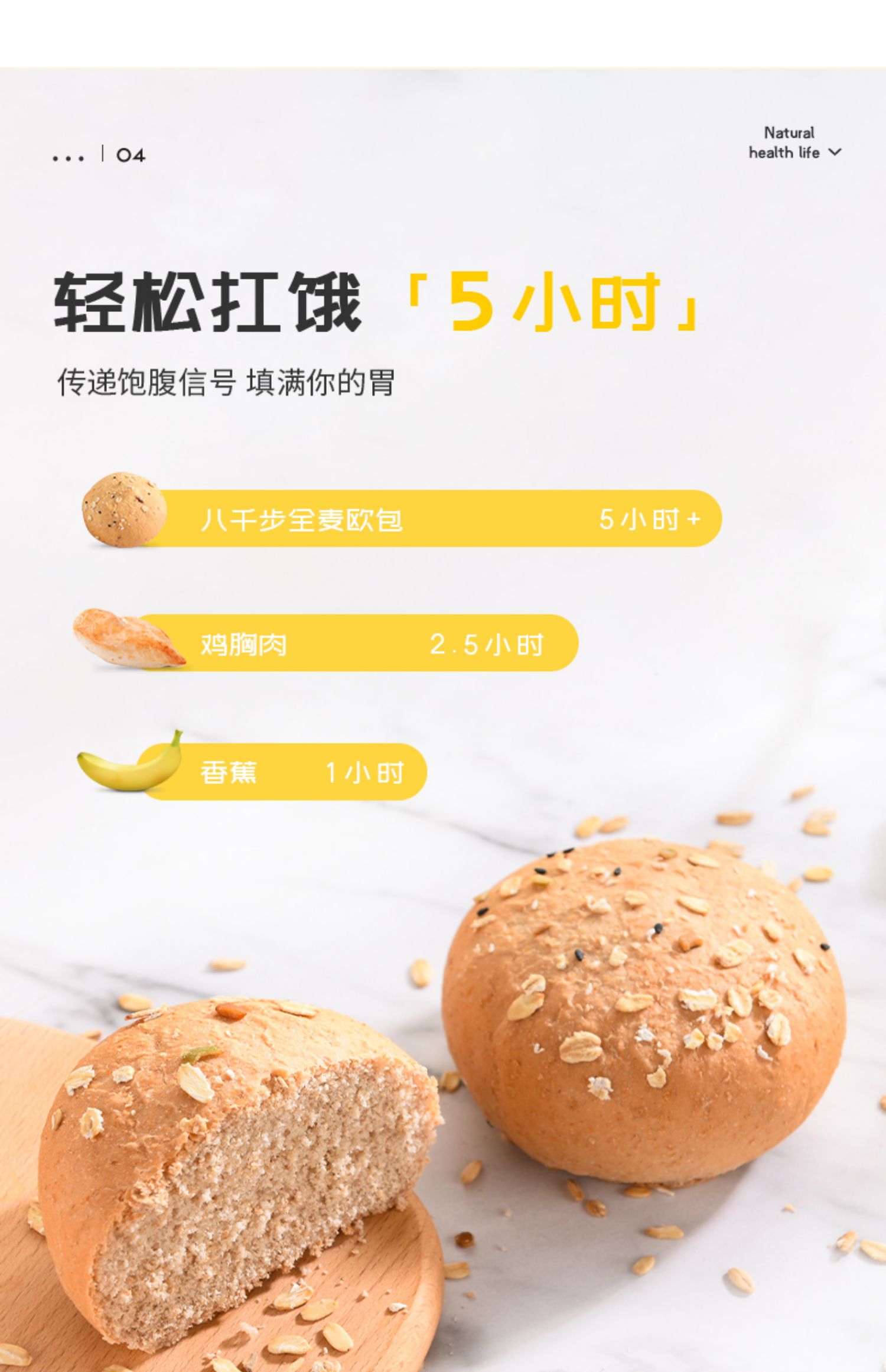 八千步全麦面包50g小欧包混合口味*12