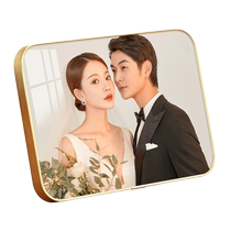 Crystal stage photo customization wedding dress enlargement printing wall hanging photo frame print washing made into aluminum alloy photo frame