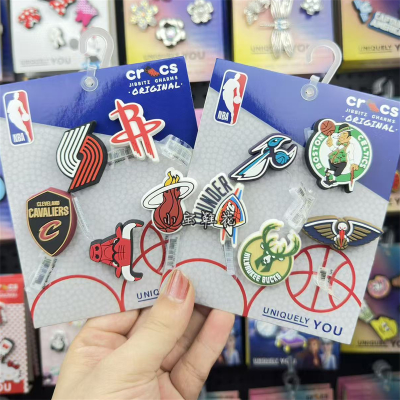 New Style Accessories Compatible with Crocs Shoe Buckles, Warrior Team Hole Shoe Decorations, Detachable Cartoon Shoe Charms for Fans