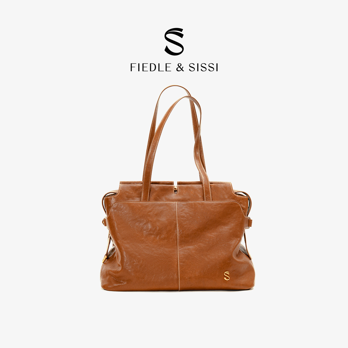 Federica sissy's wild tote bag: large capacity vegetable-tanned