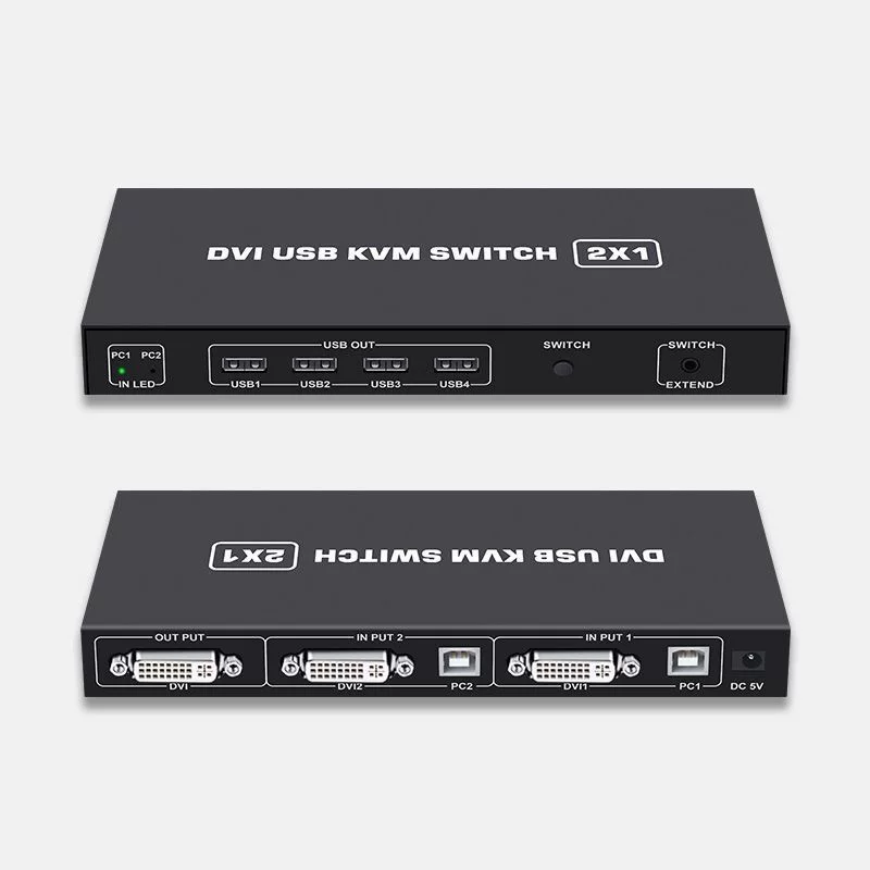 Pilus HD DVI переключатель два входа и один выход KVM совместное использование 4K настольный хост мониторинг компьютер разделение экрана совместное использование USB клавиатура мышь USB-диск печать дисплей 2-разрез 1 экран резак