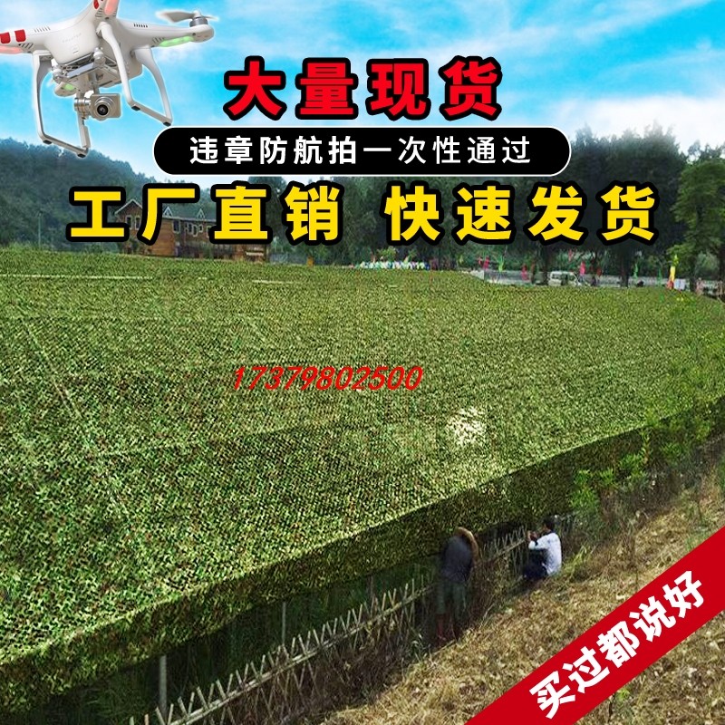 Anti-aerial camouflage net anti-satellite shooting green net illegal construction cover double-layer green camouflage net shading net